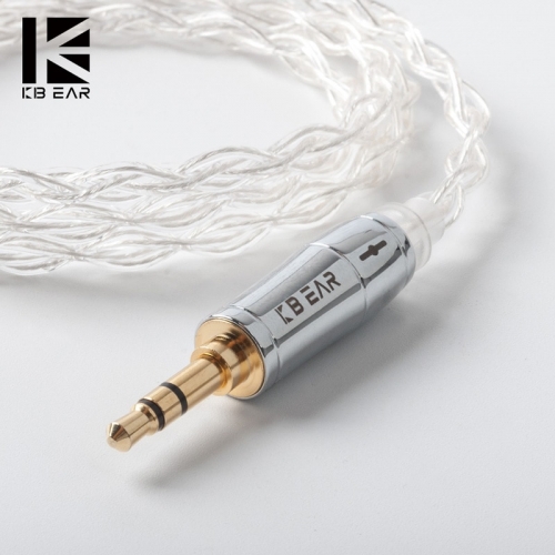KBEAR 4 Core pure silver upgrade earphone cable