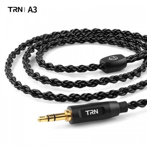 TRN A3 6 Core Black Braided Silver Plated Cable